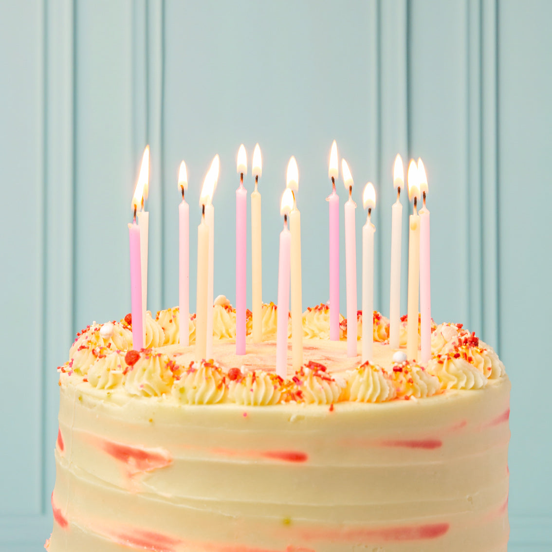 Set Of 16 Pastel Candles