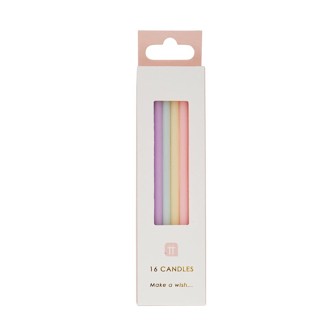 Set Of 16 Pastel Candles