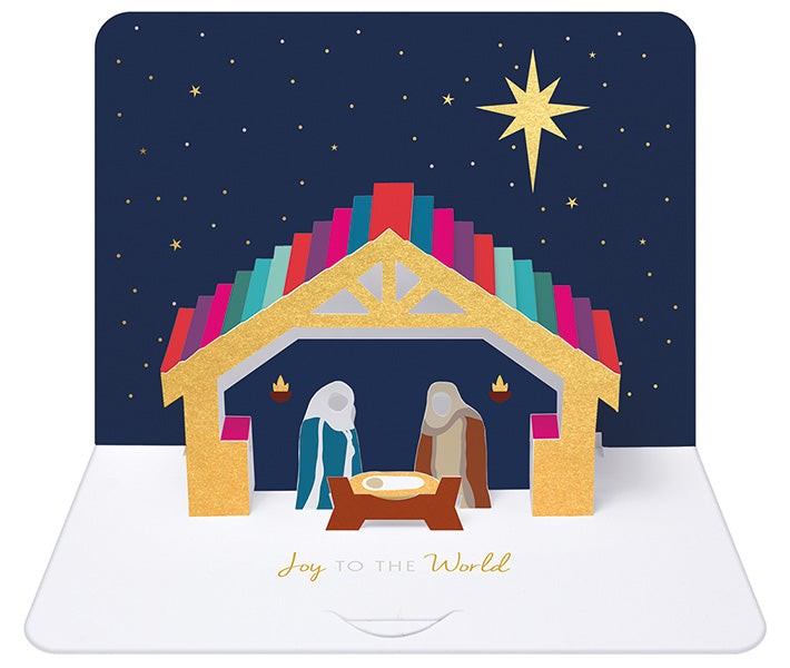 Nativity Scene Pop Up Christmas Card