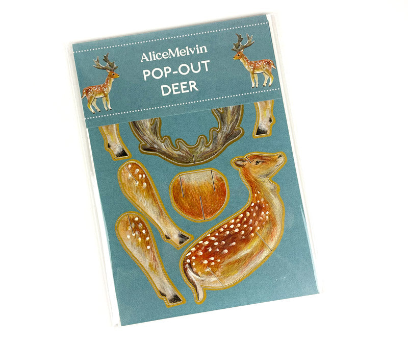 Alice Melvin - Fallow Deer Pop-Out Creature Card