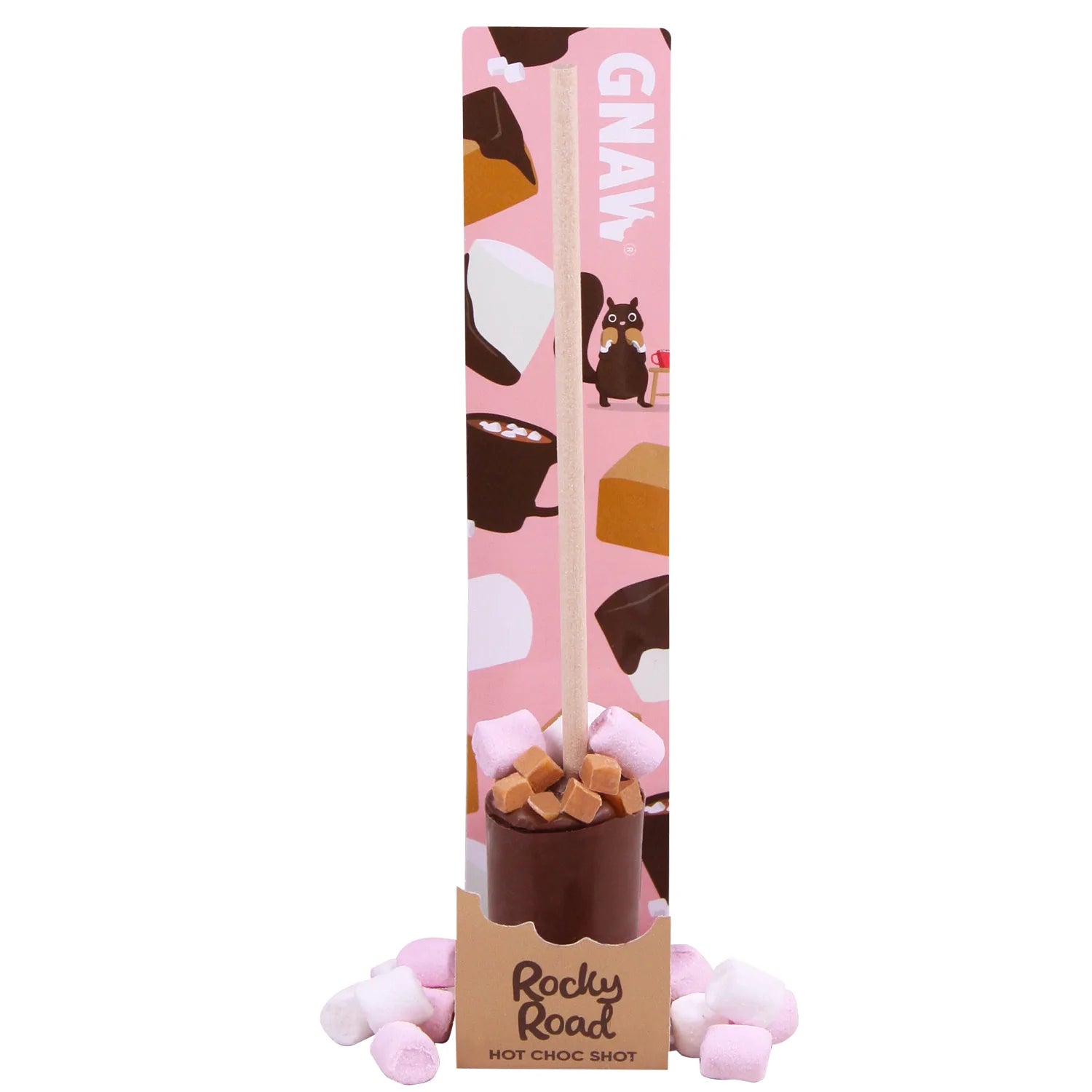 Rocky Road Hot Chocolate Stirrer With Mini Marshmallows