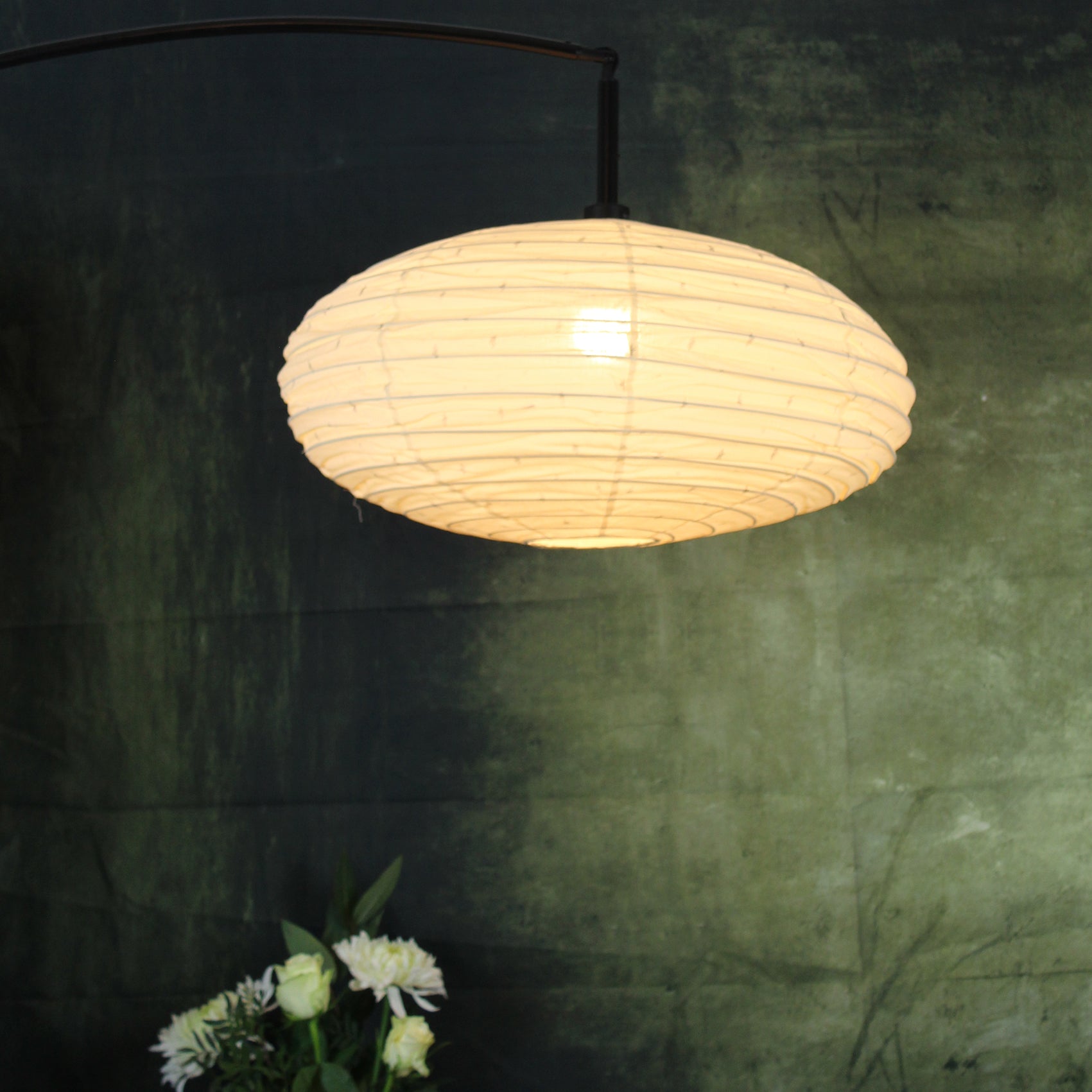 Small 60cm Rich Cream & Black Shadow Cotton Pendant Lampshade