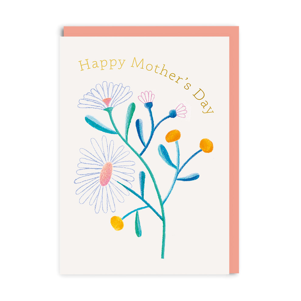 Sketched Flowers Mother's Day Card
