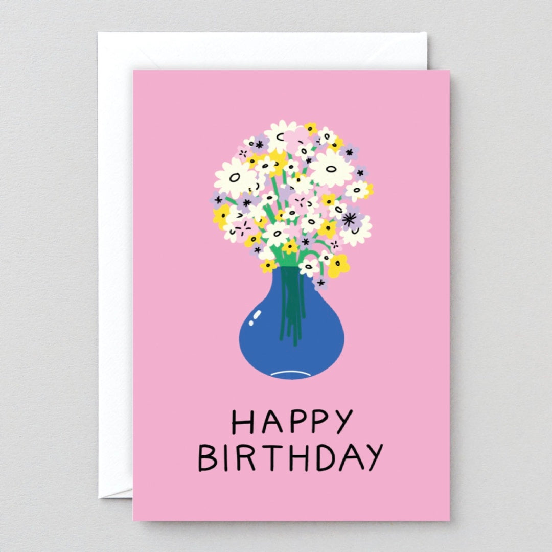 Flowers In A Vase Birthday Card
