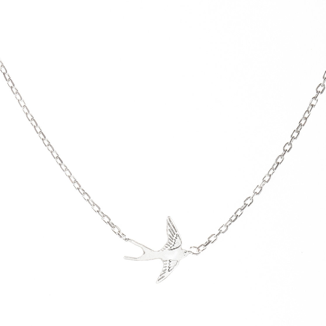 Silver Single Swallow Necklace