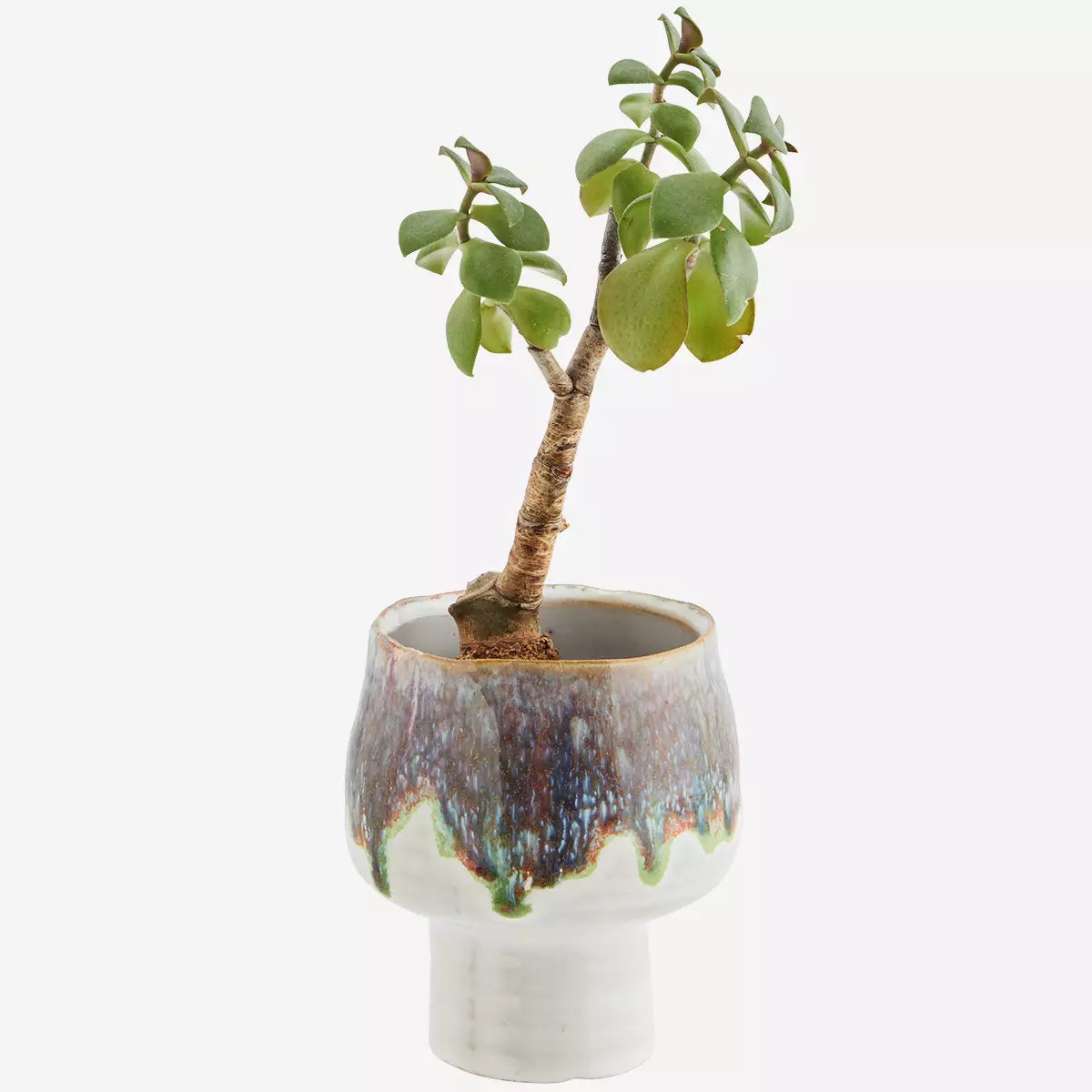 Small Heather & Sage Reactive Glaze Plant Pot