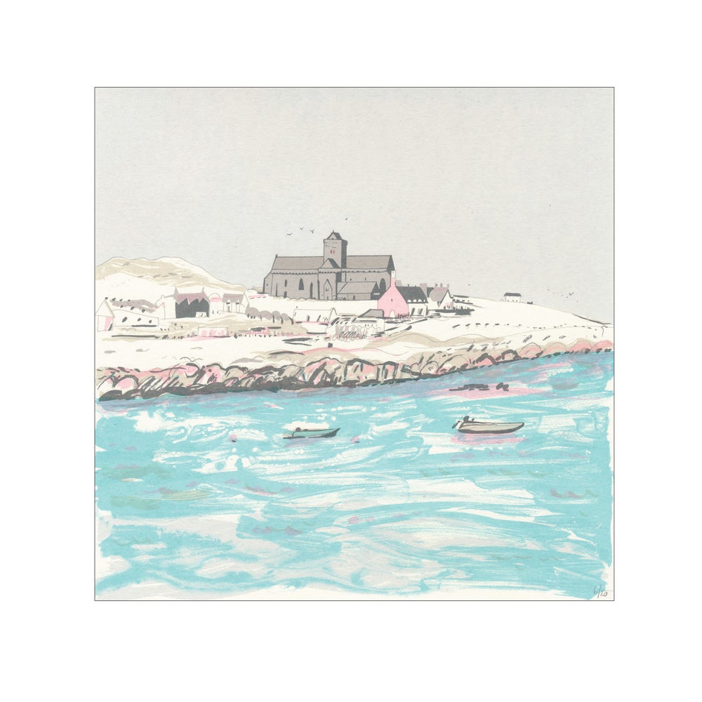 Iona Abbey Hand Pulled Screen Print