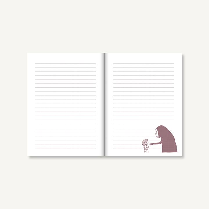 Spirited Away No Face Plush Covered Notebook
