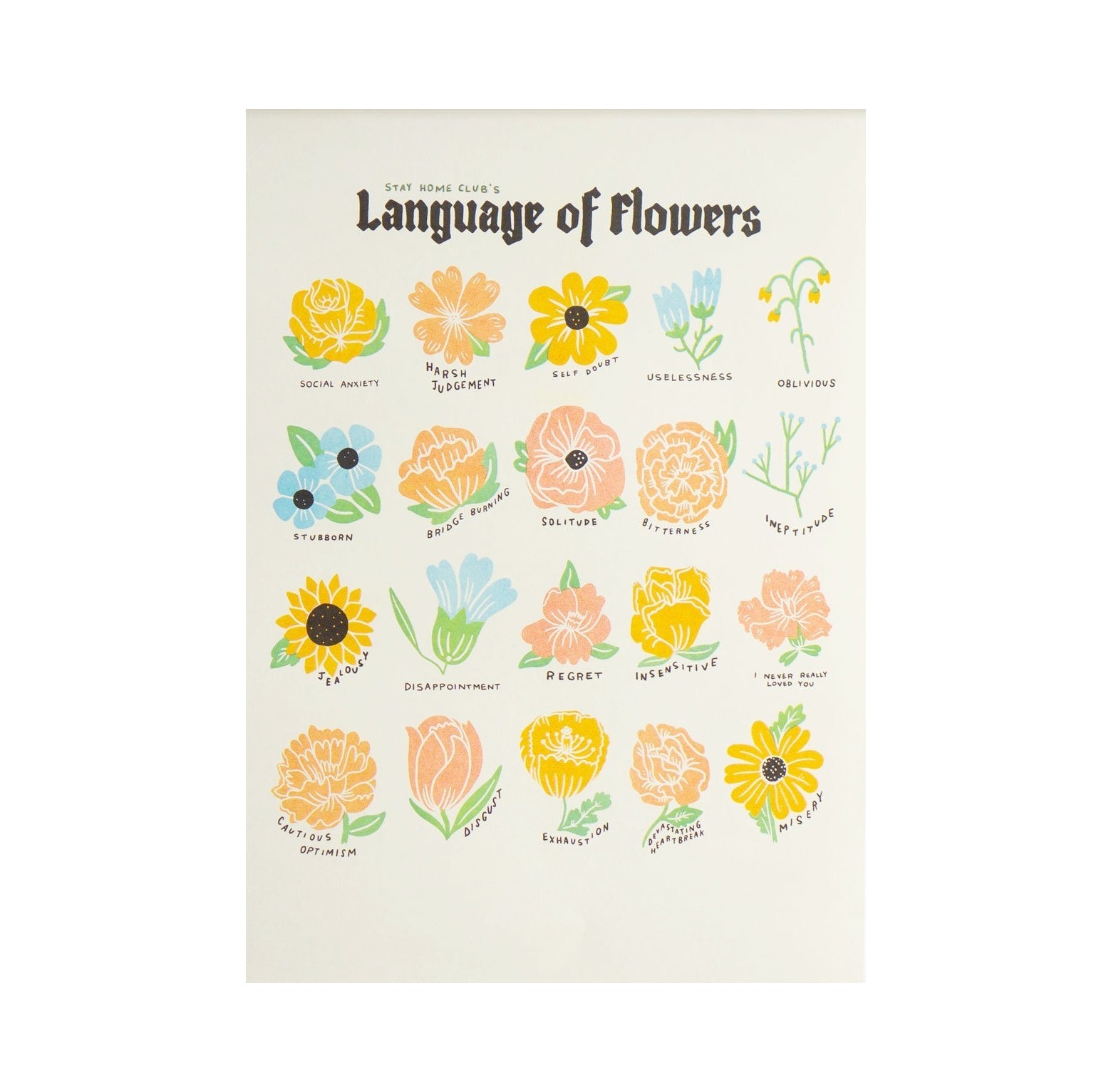 Stay Home Club's Language Of Flowers Print