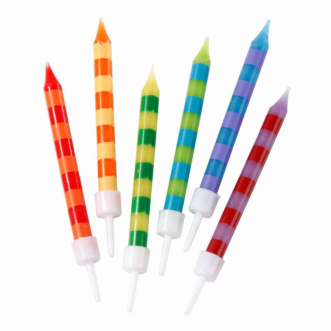 Striped Birthday Candles