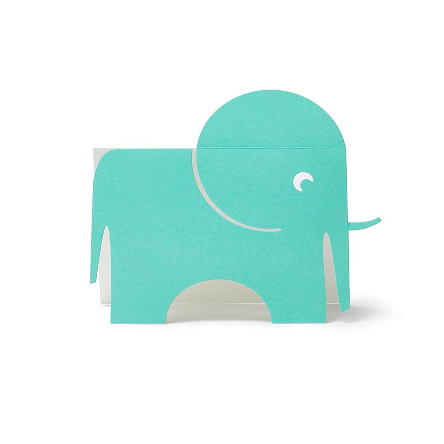 The Blue Elephant Die Cut Card