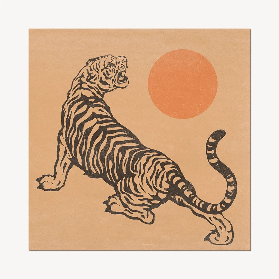 Tiger And Sun Art Print