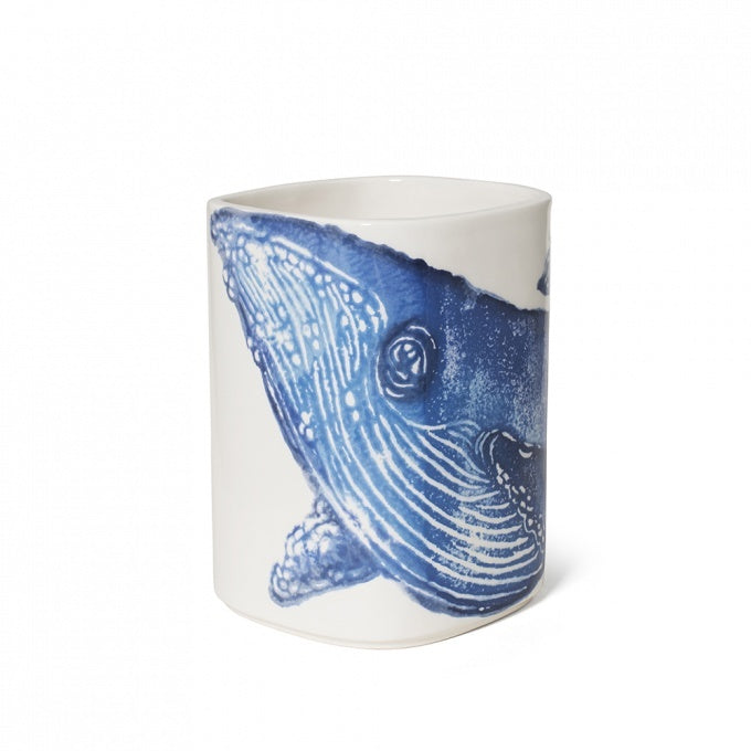 Stoneware Whale Utensil Pot