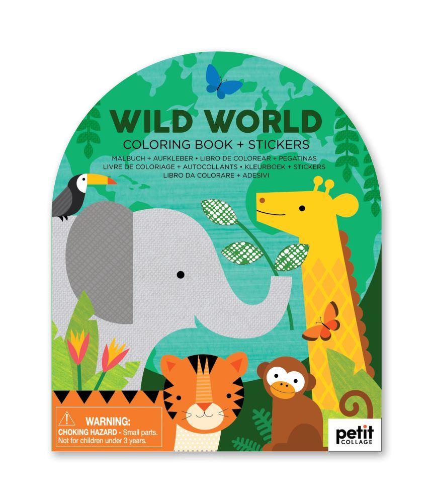 Wild World Colouring Book & Stickers