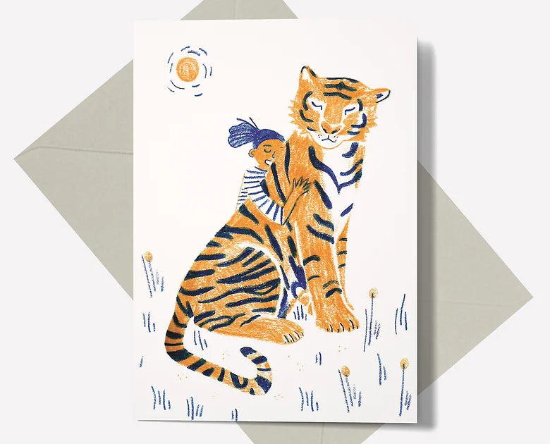 Tiger Hug Card
