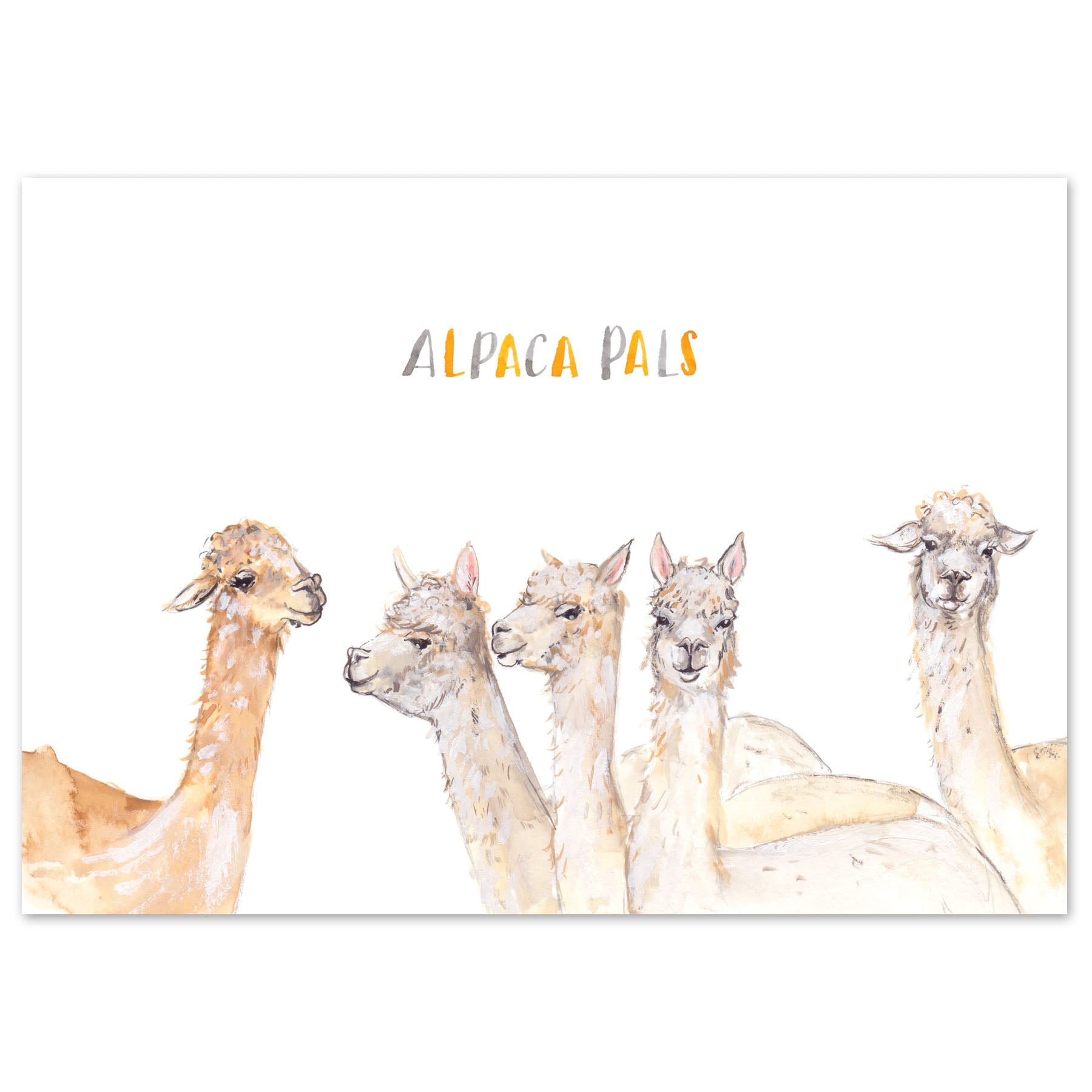 A5 Alpaca Pals Art Print
