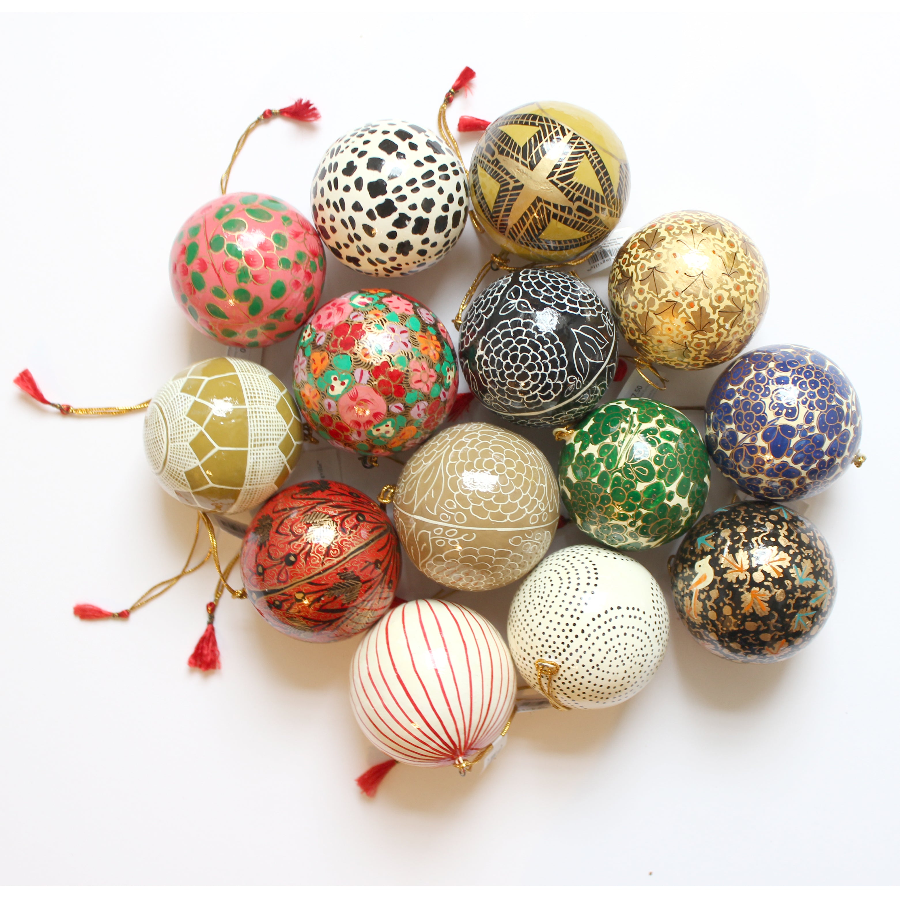Handmade And Painted Papier Mache Bauble