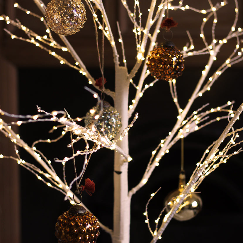Clear Glass Bauble With Dots