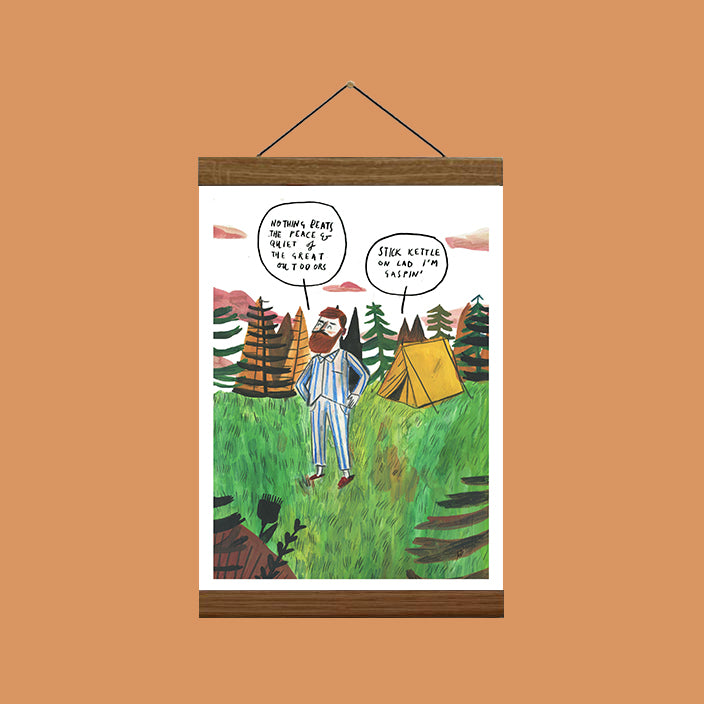 Stick Kettle On A4 Art Print