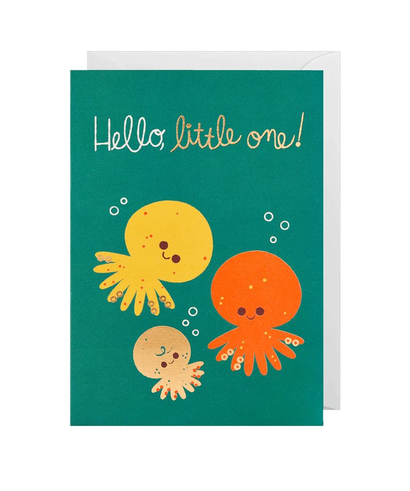 Hello Little One! Octopus New Baby Card