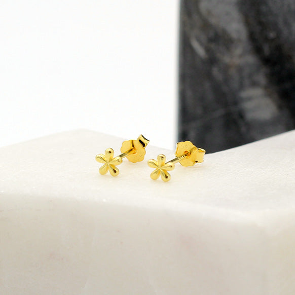 Gold Plated Ditsy Flower Stud Earrings