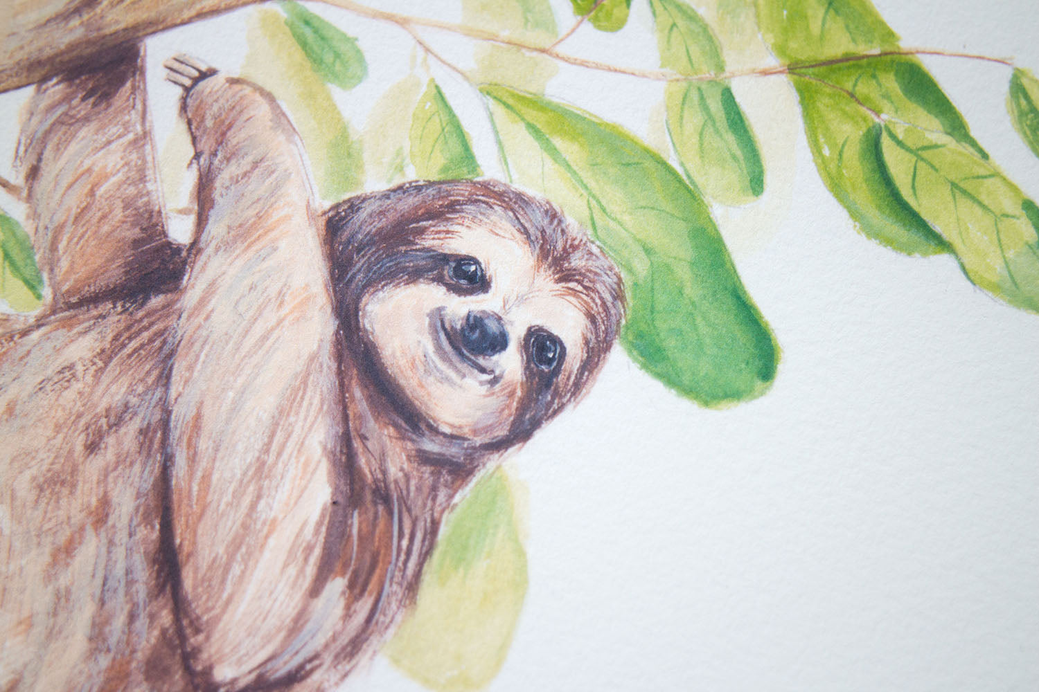 A5 Hello Sloth Art Print