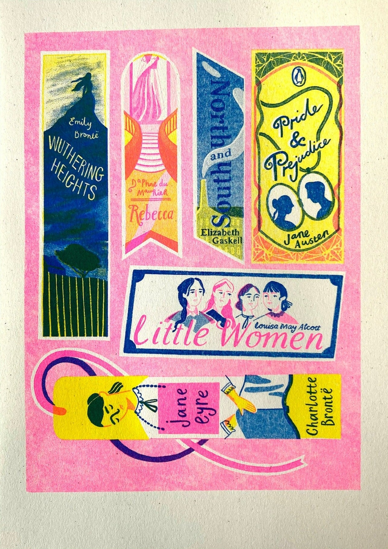 Classic Bookmarks Risograph Print