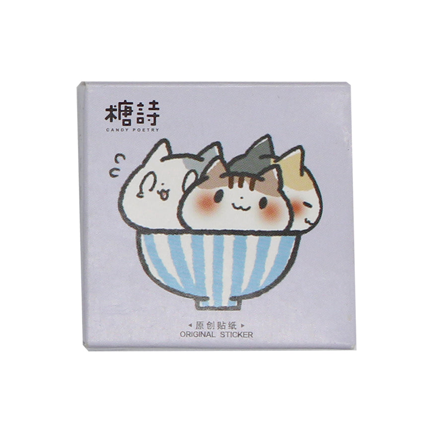 Kawaii Ramen Cat Sticker Set