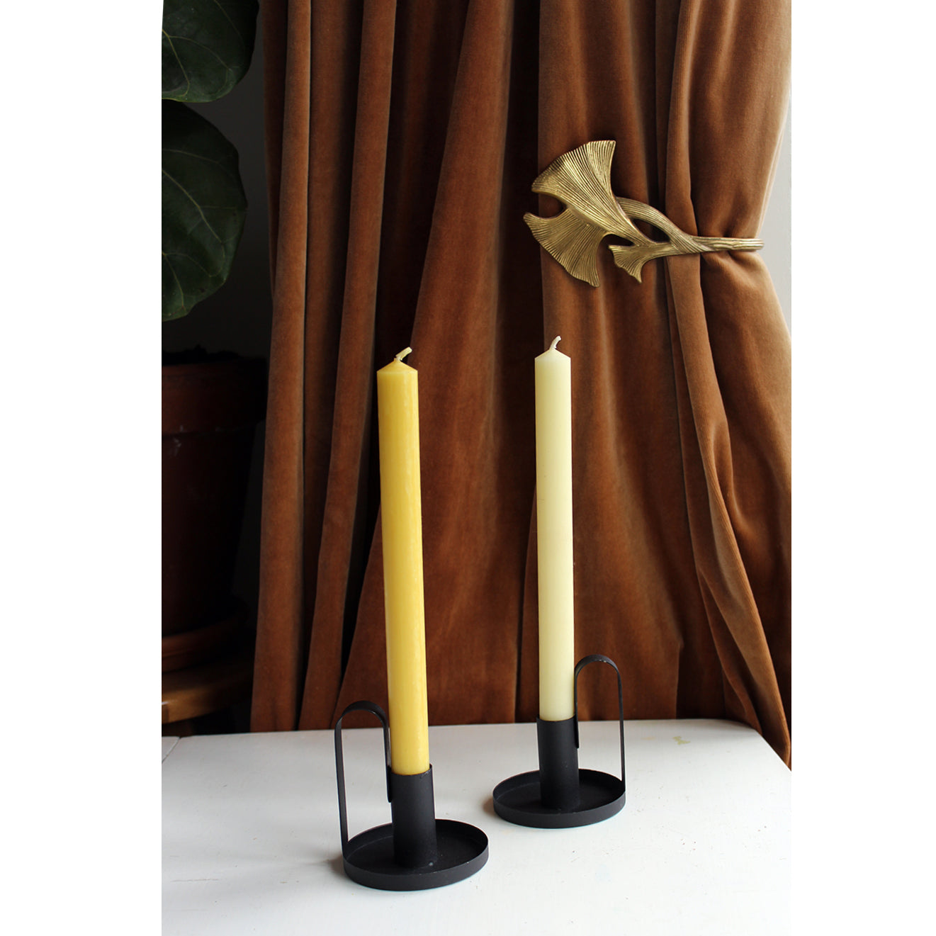 Black Iron Tall Candle Holder