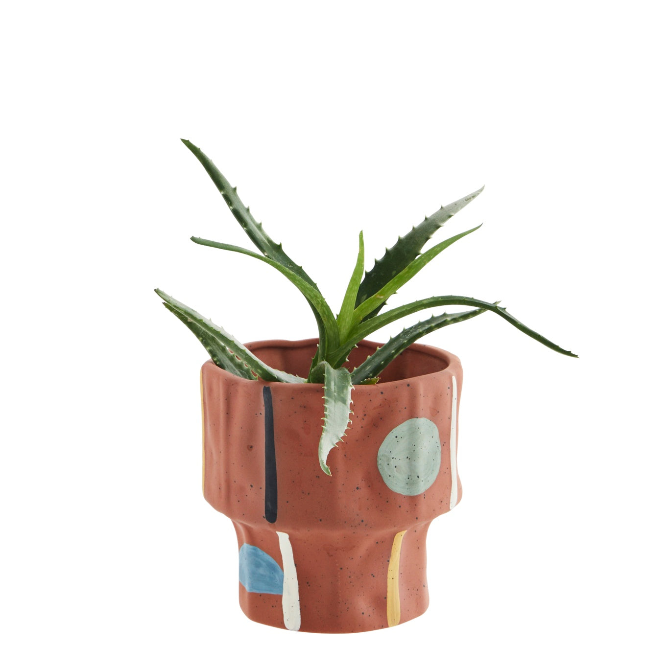 Abstract Hand Painted Terracotta Plant Pot